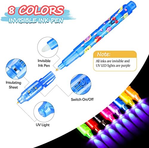 Tafulor Invisible Ink Pen Set for Kids 8PCS