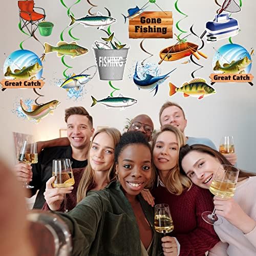 Gone Fishing Birthday Party Decorations Set 60Pcs