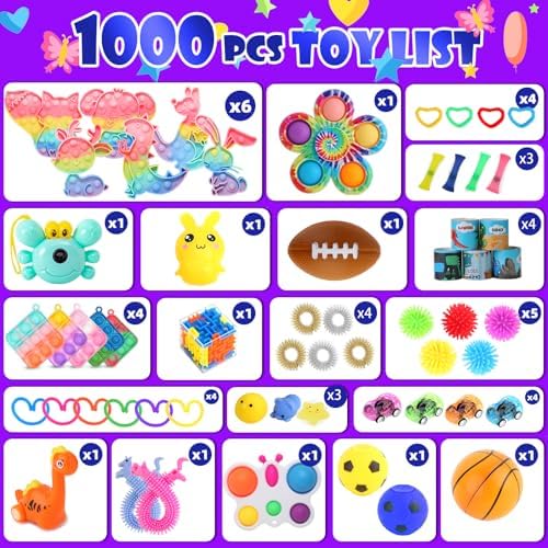 1000Pcs Fidget Toys Pack for Kids