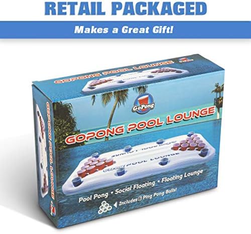 GoPong Pool Lounge Beer Pong Inflatable White