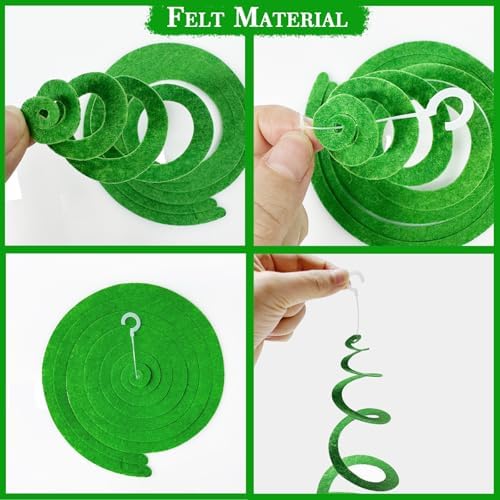 36 Pcs Rainbow Felt Swirl Streamer Ceiling Decorations