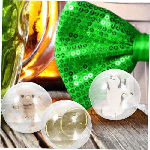 FAVOMOTO 5pc Clear Round Gumball Machine Capsules