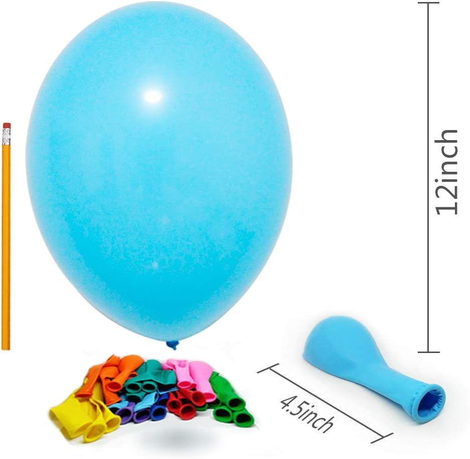 Runch 100pcs 12inch Multicolor Latex Balloons