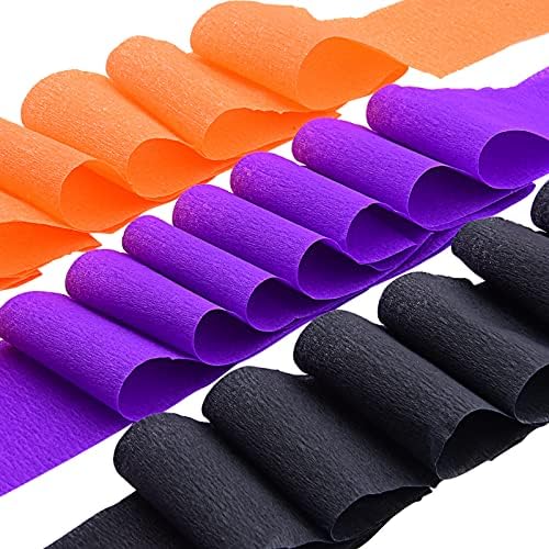 Hapeper 9 Rolls Crepe Paper Streamers Halloween Decor