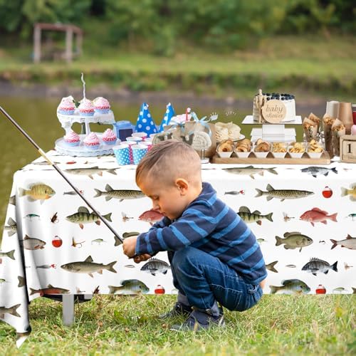Juweked 2Pcs Fishing Table Cloth for Party Decorations