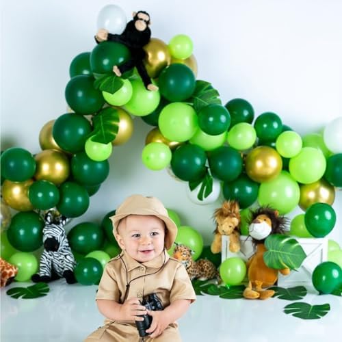 Green Balloons Dark Green Balloon Set 50 Pcs 12 Inch