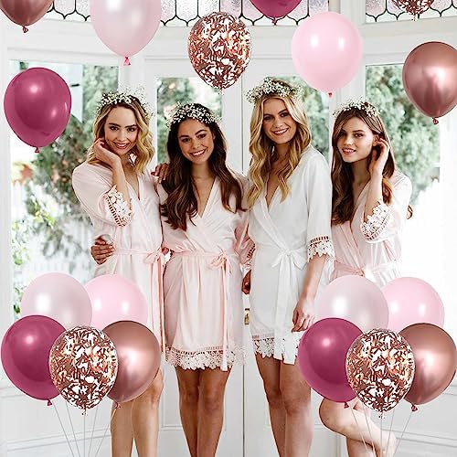 Dusty Rose Balloons 60 Pack 12 Inch Birthday Decor Set