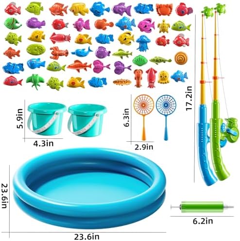 Pool Fishing Toy Game for Kids Ages 3-8
