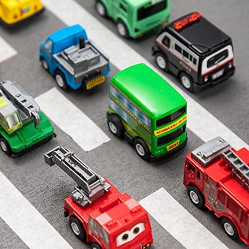 JOYIN 18 Pcs Friction Powered Toy Vehicles Set