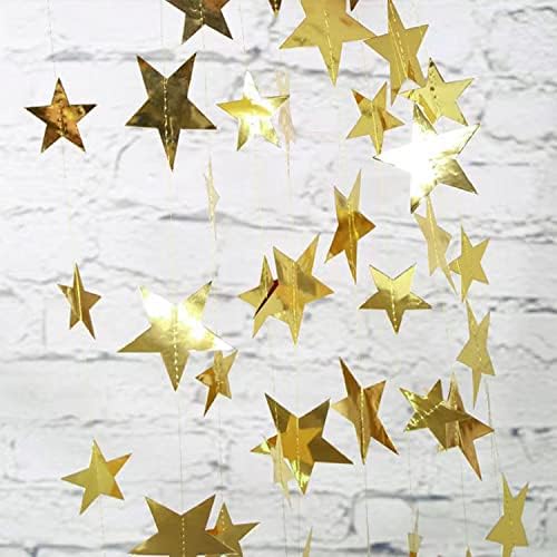 Yzurbu 130ft Gold Star Garland 10 Strings Decor