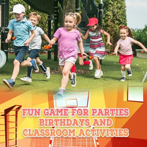 12 Pack Basketball Spoon Relay Race Game Set for Kids Adults