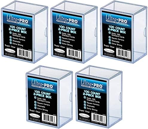 Ultra Pro Pack of 5 2-Piece Card Storage Boxes