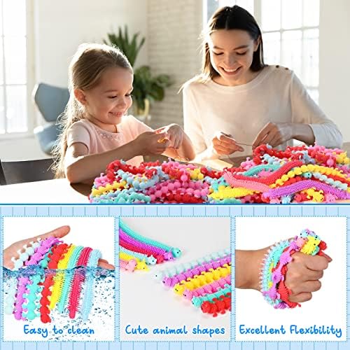 Chivao 100 Pack Stretchy Fidget Toy Worm Set