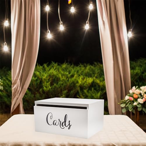 Darware Wooden Wedding Card Box for Reception White