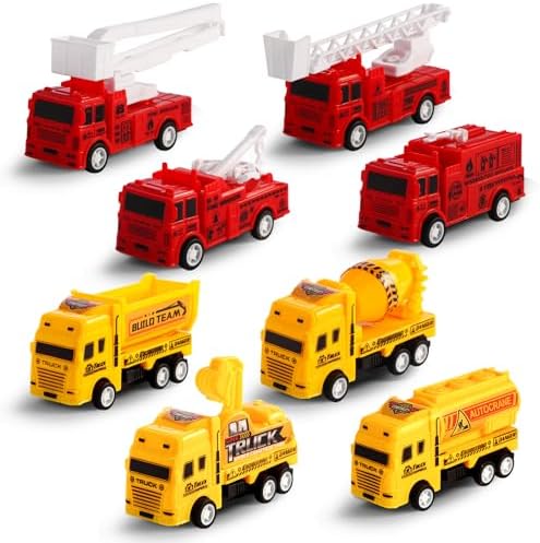 8 Pack Pull Back Cars Toy Set for Kids