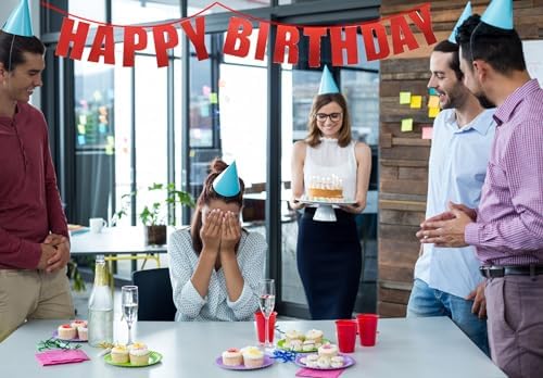 Red Happy Birthday Banner for Parties