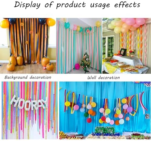 Capesaro Green Crepe Paper Streamers 6 Rolls Party Decorations