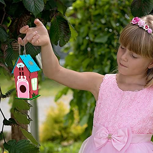 Hapray 4 Pack Bird House Crafts for Kids Ages 5-12