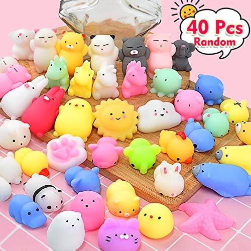 OCATO 40pcs Mochi Squishy Toys Party Favors for Kids