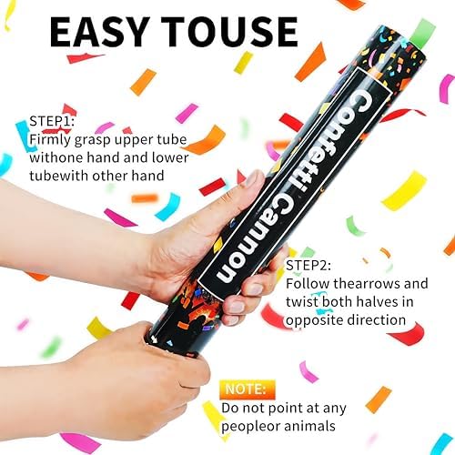 OceanWings 16in Biodegradable Confetti Poppers 6Pack