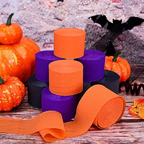 Hapeper 9 Rolls Crepe Paper Streamers Halloween Decor