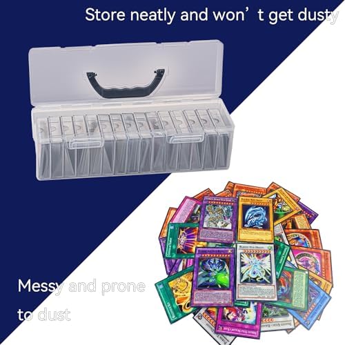JEPISADI Trading Card Storage Box with 18 Independent Compartments