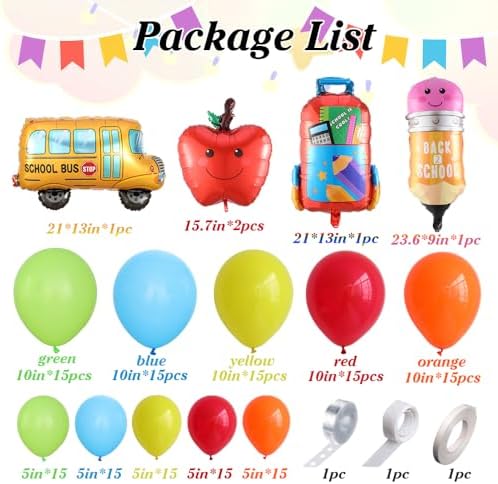158pc Back to School Balloon Garland Kit