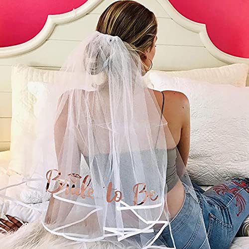 Delphinus Bride to Be Set 3 Pack Tiara Veil Sash Accessories