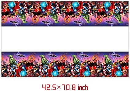 2Pack Super Hero Tablecloth Disposable Tablecover for Birthday Party and Baby Shower