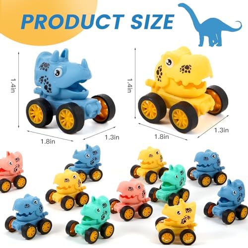 18Pcs Dinosaur Pull Back Cars Set for Kids