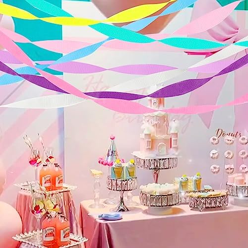 Crepe Paper Streamers 8 Rolls Pastel Party Decorations
