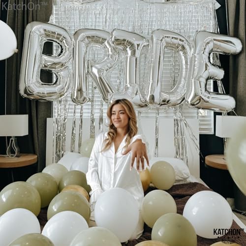 KatchOn Giant Bride Balloons Silver 40 Inch
