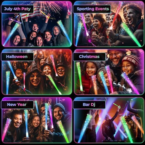 28 PCS LED Glow Light Wands Party Essentials