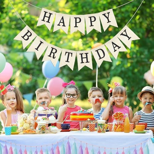 Anwyll Black Happy Birthday Banner Sign