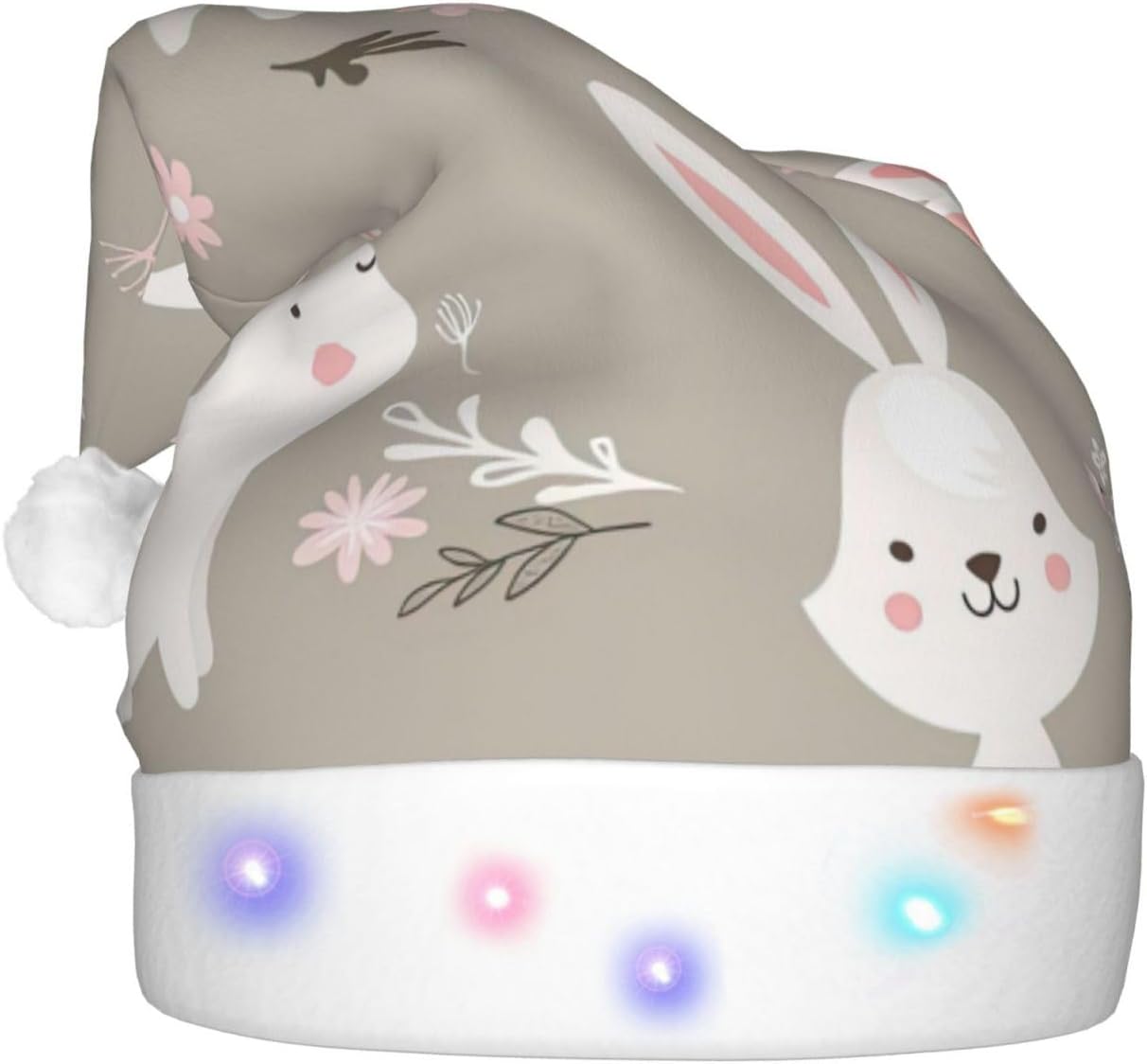 Easter Bunny Christmas Hat with LED Lights