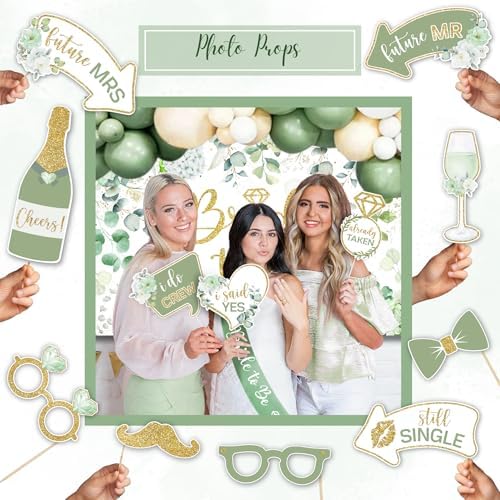 RainMeadow 215 PC Bridal Shower Decorations Olive Sage Green