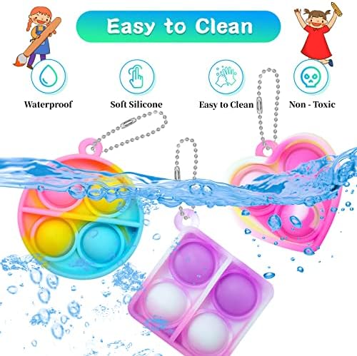 ONKULL Pop Fidget Keychain 30 Pack for Kids