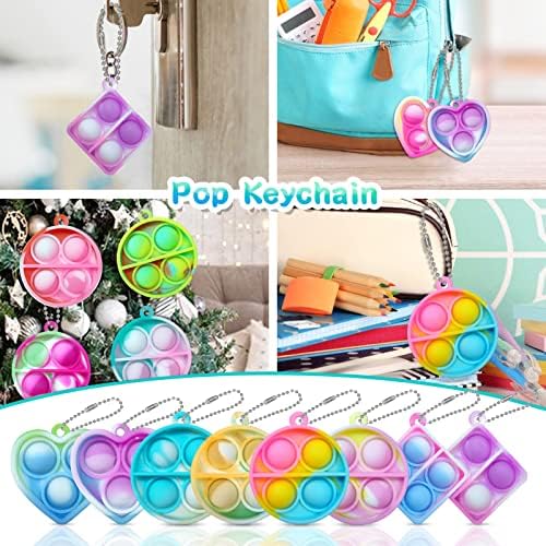 ONKULL Pop Fidget Keychain 30 Pack for Kids