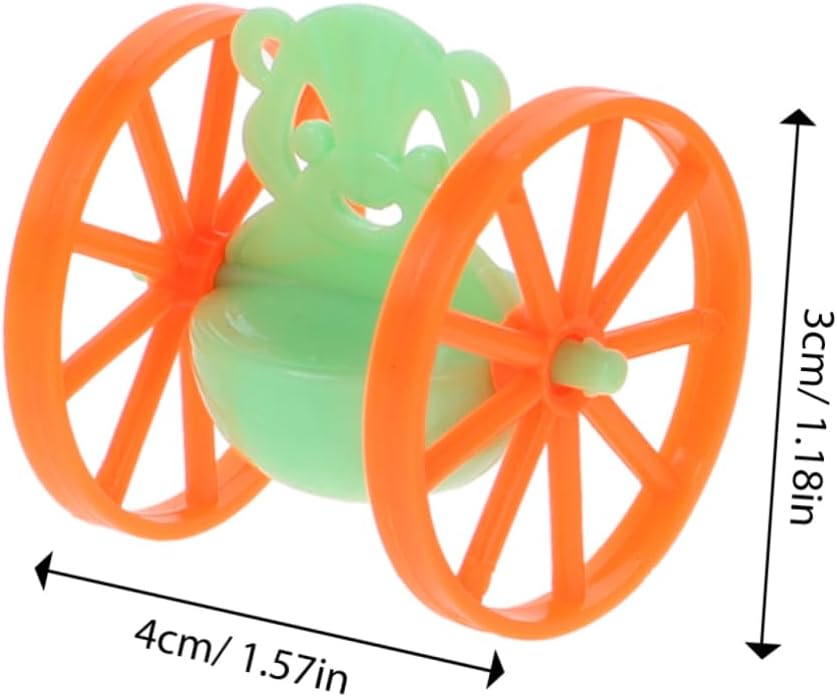 Hemoton 50pcs Rolling Tumbler Toy Wheels Mini Tumbler Toys for Kids Parties