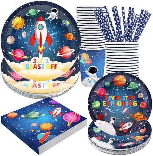 Space Birthday Party Supplies Decorations for 24 Guests
