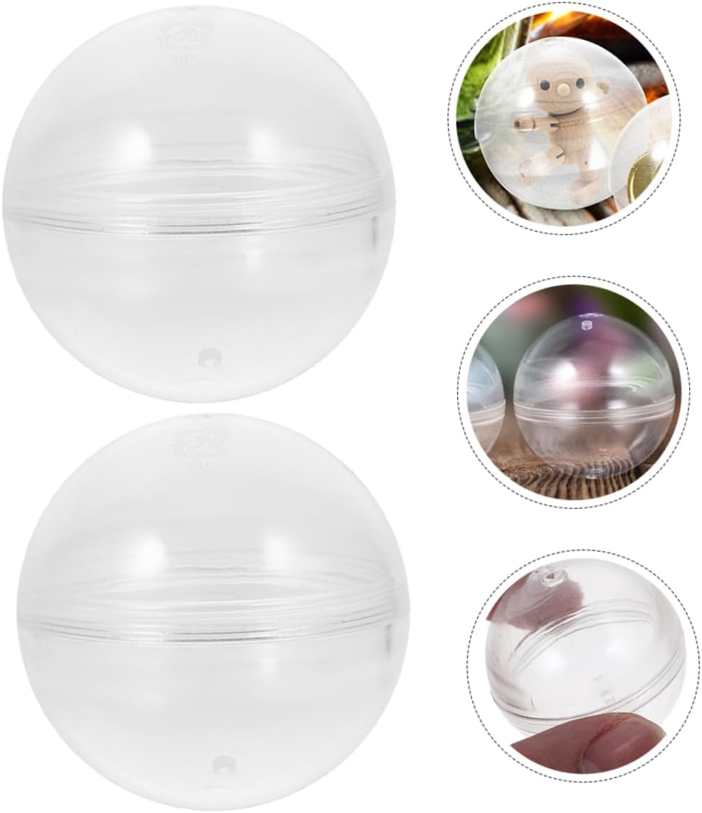 FAVOMOTO 5pc Clear Round Gumball Machine Capsules