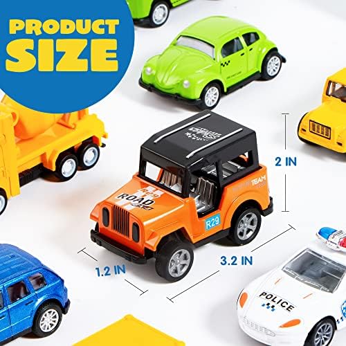 JOYIN 20PCS Die Cast Pull Back Cars Toy Set