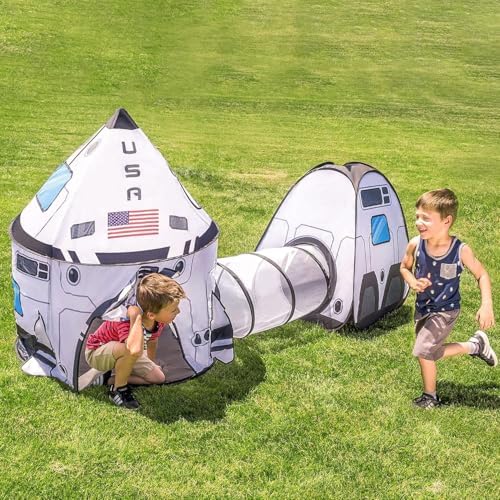 JOYIN White Space Rocket Ship Play Tent Set