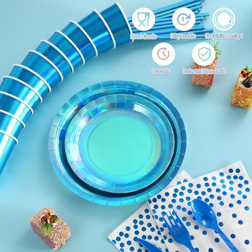 Iridescent Blue Party Pack for 25 Guests