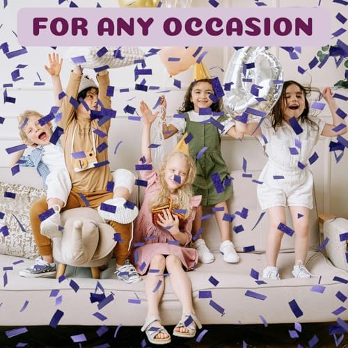 Purple Confetti Poppers 12 Pack Cannon for Parties