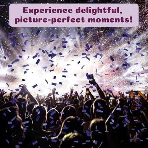 Purple Confetti Poppers 12 Pack Cannon for Parties