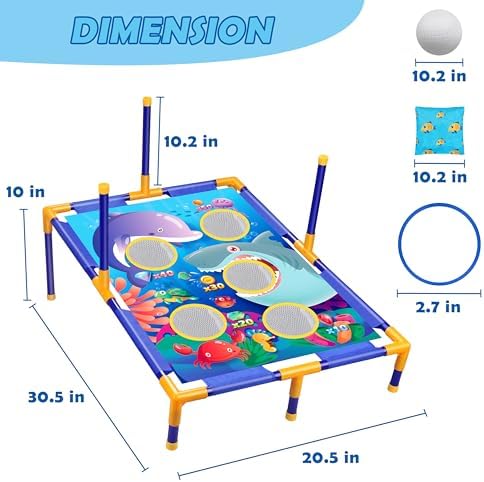3-in-1 Bean Bag Toss Game Set for Kids and Family