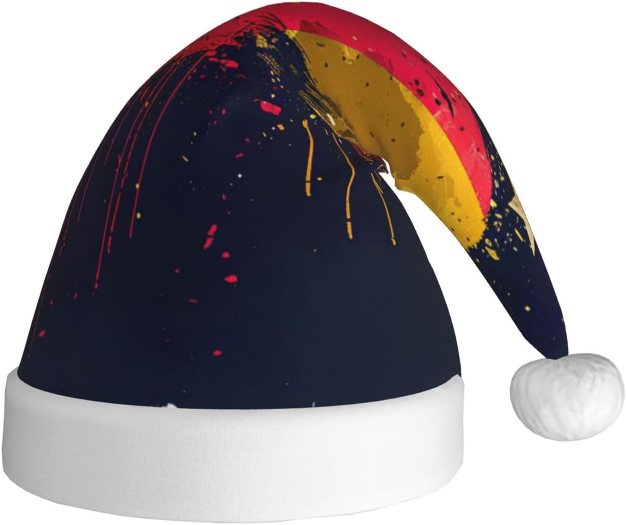 Venezuela Flag Print Christmas Santa Hat Plush for Adults