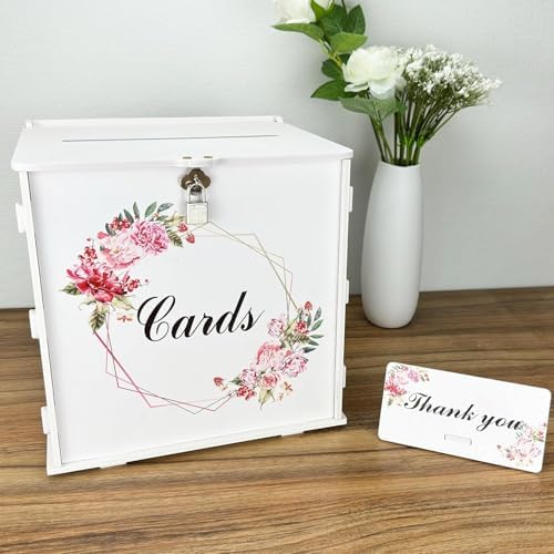 White Wedding Card Box with Lock for Events