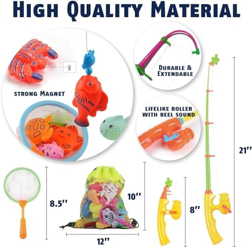 CozyBomB Magnetic Fishing Game Set for Kids